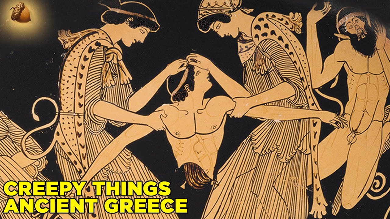 Ancient Greek vase painting depicting a ritual or medical scene.