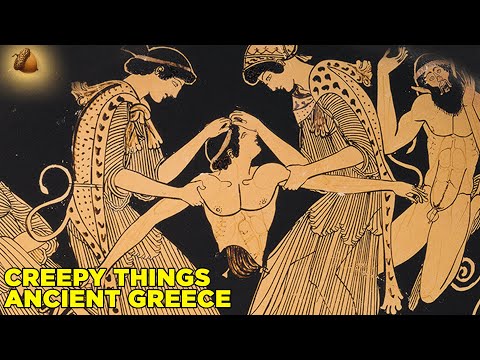 Ancient Greek art hinting at unusual medical or diagnostic practices.