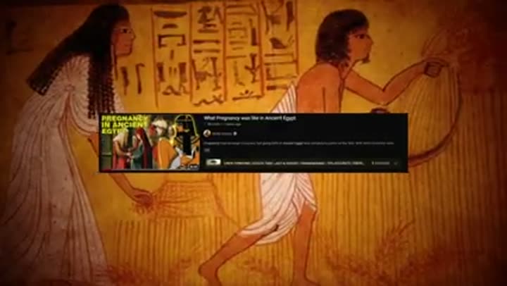 Ancient Egyptian art depicting daily life, relevant to ancient pregnancy practices.
