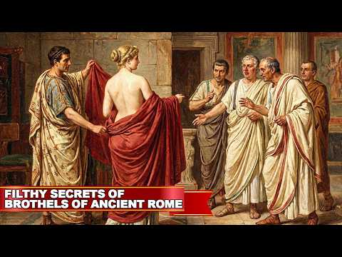 Roman men negotiate for services, illustrating the pervasive market for pleasure.