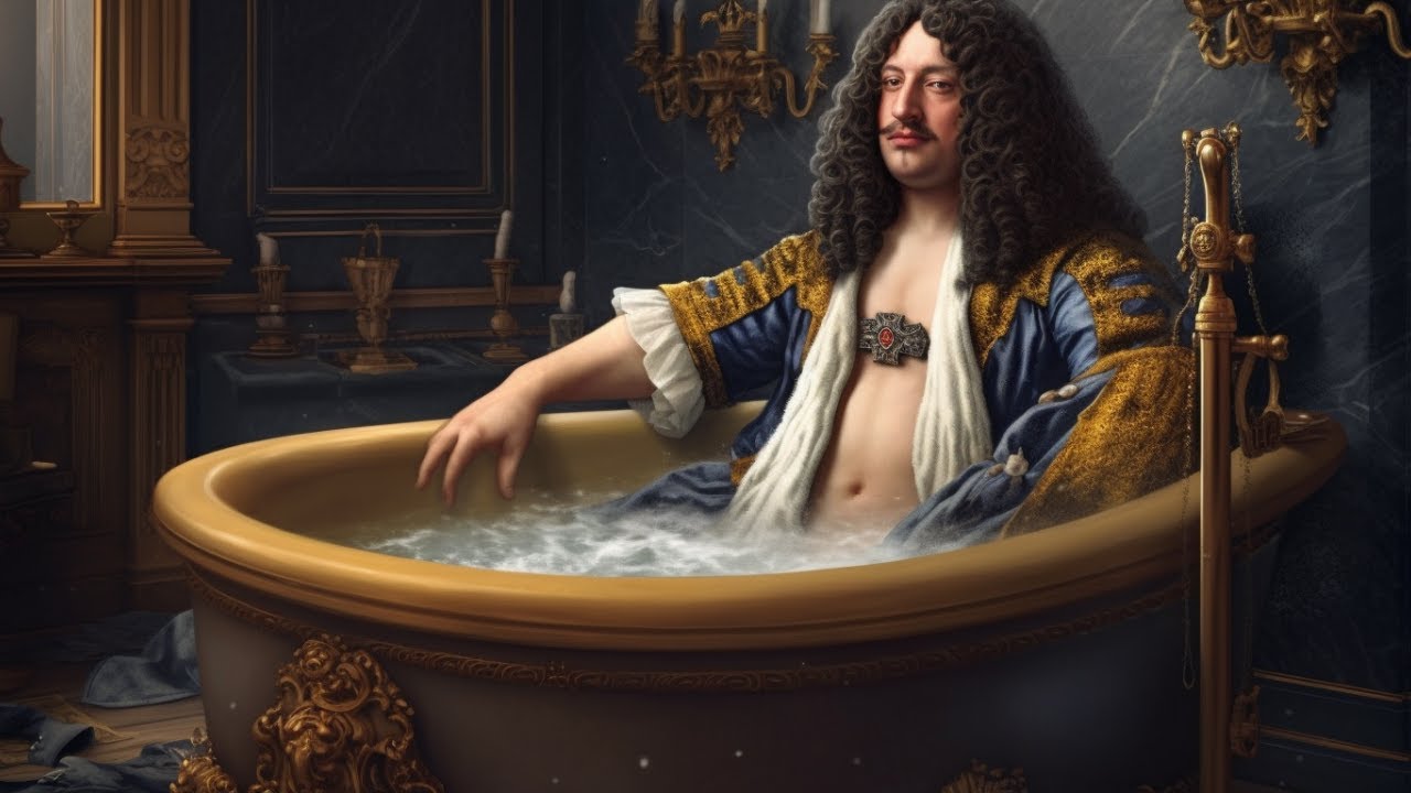 An opulent bath, a rare luxury for royalty in an era of questionable hygiene.