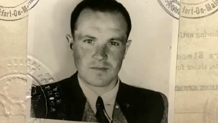 A passport photo, representing scientists recruited or given new identities.