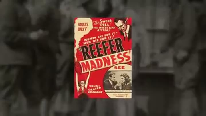'Reefer Madness' poster, symbolizing the growing fear and demonization of drugs.